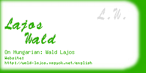 lajos wald business card